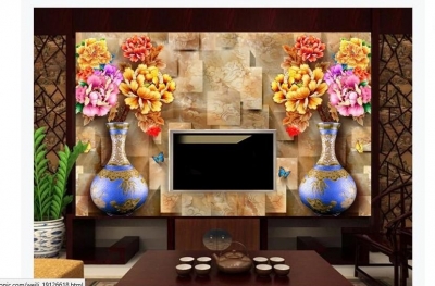 Tranh 3D- Tranh hoa mẫu đơn