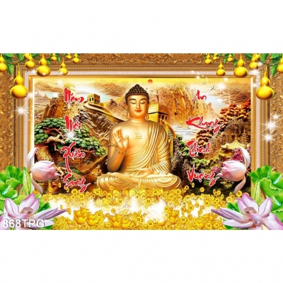 Tranh gạch 3d phật ADIDA - hvc55
