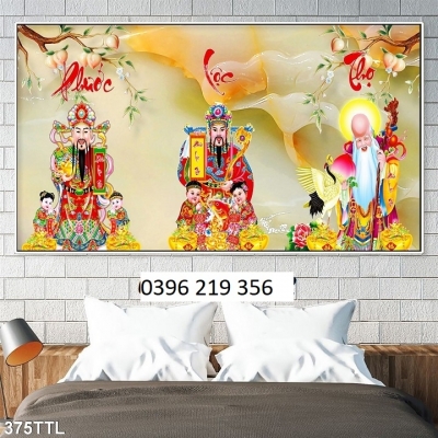 Tranh gạch 3d trang trí phòng khách phong thuỷ