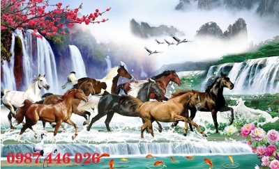 Tranh gach men mã đáo thành công HP6372