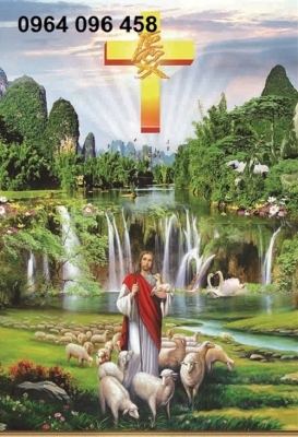 Tranh gạch 3d tranh thiên chúa - CNB89