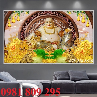 Mẫu gạch tranh thần tài 3d