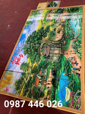 Gạch tranh 3d quê hương bình yên