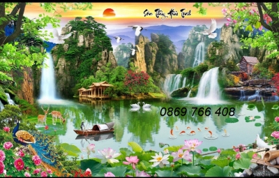 Tranh phong cảnh 3d ốp tường