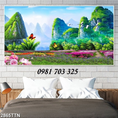 tranh phong cảnh 3D, gạch tranh trang trí
