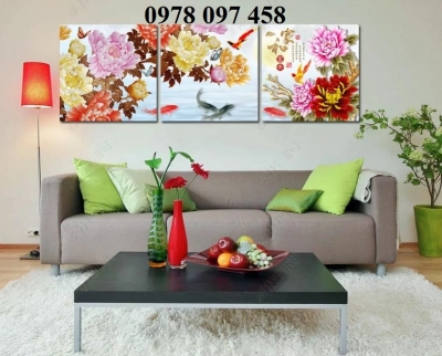 Tranh gạch phòng khách - phòng ngủ