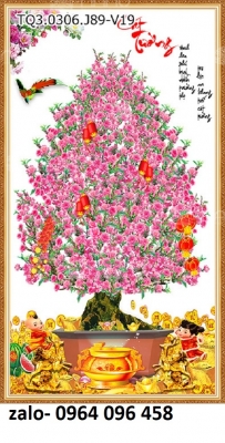 Tranh gạch 3d ốp tường hoa mai - MN666