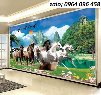 Tranh gạch mã đáo thành công 3d - KBV4