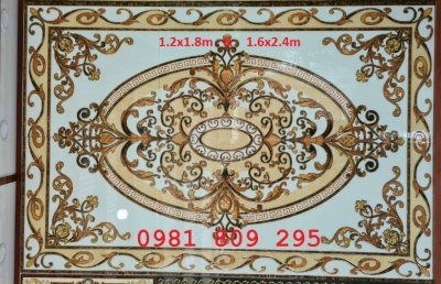 Gạch thảm hoa phòng khách đẹp