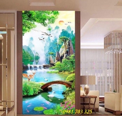 Tranh gạch men 3D khổ đứng