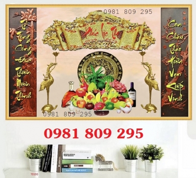 Gạch tranh trang trí ban thờ