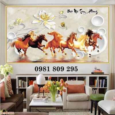 Gạch tranh 3d , gạch ốp tường mã đáo thành công