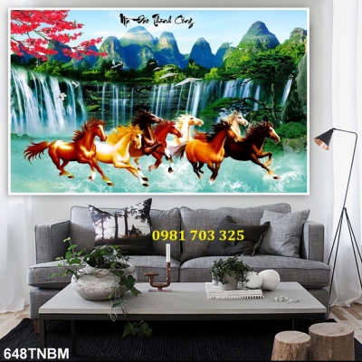 Tranh gạch 3d trang trí bát mã