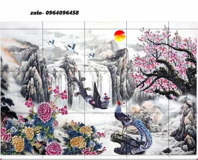 Tranh thủy mạc - tranh gạch 3d thủy mạc - SJK08