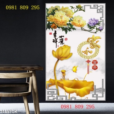 Tranh gạch , gạch ốp tường 3d khổ dọc