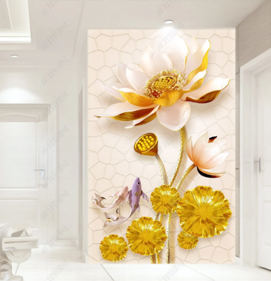 Tranh gạch 3d ốp tường cầu thang KFD21