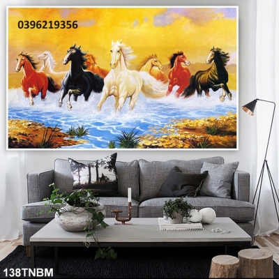 Tranh ngựa mã đáo 3d