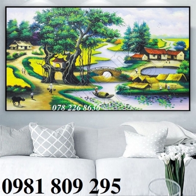 Gạch tranh đồng quê ốp tường HP646