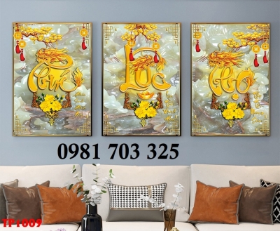 Tranh gạch phúc lộc thọ