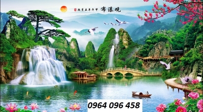 Tranh cảnh đồng quê tranh gạch 3d đồng quê BVCC3