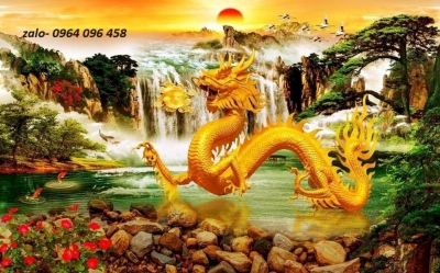 Tranh gạch 3d rồng phượng - HGFE3