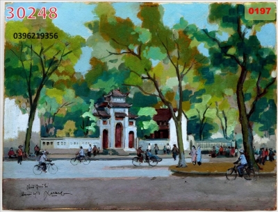 Gạch tranh phong cảnh Hà Nội xưa