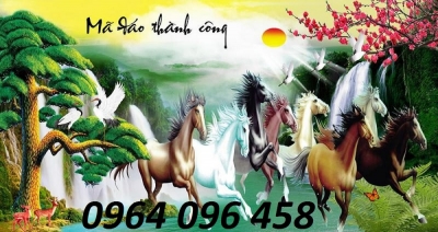 Tranh gạch 3d phong thủy mã đáo thành công - NXC42