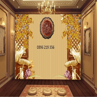 Tranh gạch men Phòng Thờ phong thủy đẹp