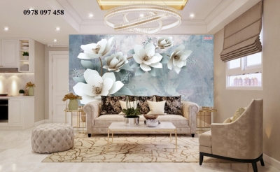 Tranh gạch - tranh hoa 3D