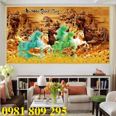 Gạch tranh mã đáo phong thủy HSG8383