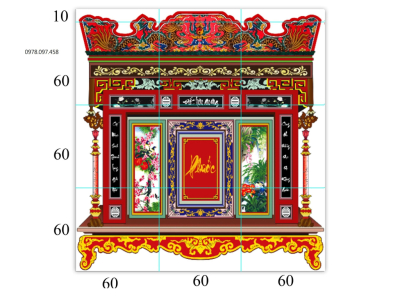 Tranh phòng thờ - gạch tranh
