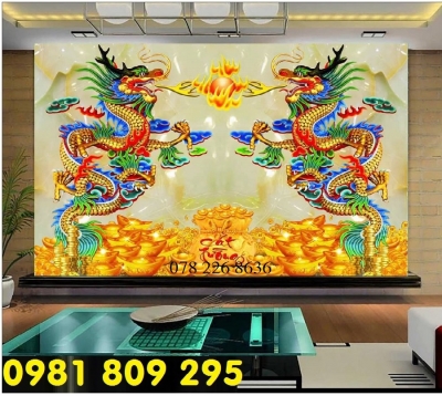 Tranh gạch rồng - gạch tranh ốp tường 3d
