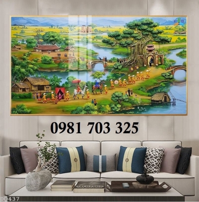 Gạch tranh phong cảnh đồng quê 3D