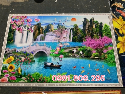 Tranh Gạch  3d phong cảnh thực tế