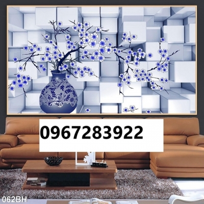Tranh gạch đẹp 3d bình hoa