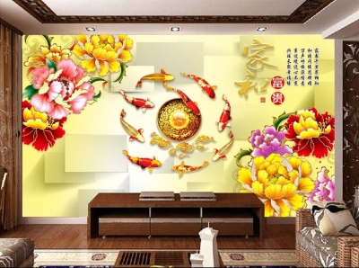 Tranh gạch 3d cây tiền vàng - NXVC79