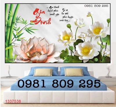 Gạch tranh - tranh gạch 3d hoa sen