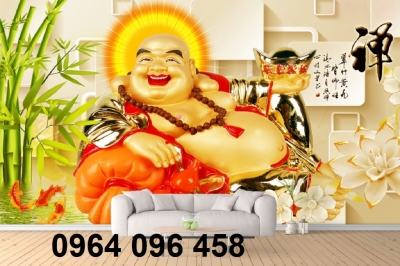 gạch tranh 3d phật di lặc - MVB5
