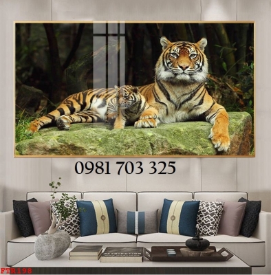 Gạch tranh phong thủy con hổ