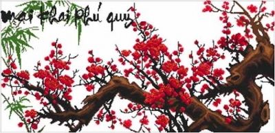 Tranh gạch 3d cành đào - XBVMM03
