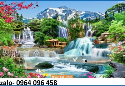 Tranh gạch 3d ốp tường phong cảnh đồng quê - NC444