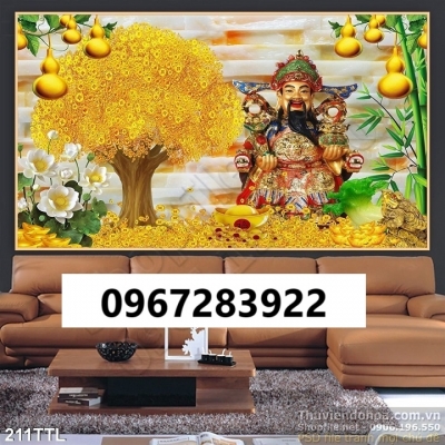 Tranh gạch tài lộc phong thủy 3d