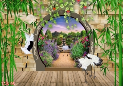 Tranh gạch 3d - tranh cửa sổ