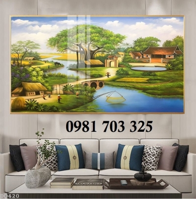 Tranh gạch men 3D đồng quê