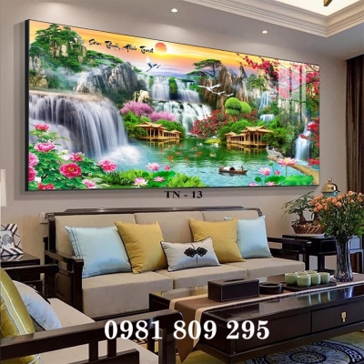Tranh 3d sơn thủy hữu tình ,gạch tranh