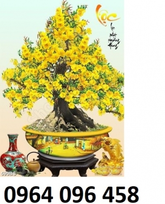Mẫu tranh gạch 3d cây mai - GFD44