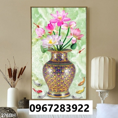 Tranh gạch 3d bình hoa đẹp