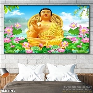 tranh gạch 3d phật adida - DVC32