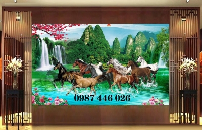 Tranh gạch men mã đáo thành công HP97283