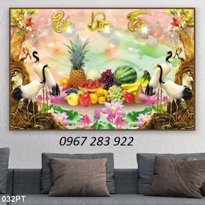 Tranh tường phòng thờ chất liệu gạch men